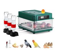 Hemobllo 24-30 Egg Incubator for Hatching Chicks, Automatic Turning Poultry Hatcher with Dual Power, Temperature Control Chicken Machine for Duck Quail Bird