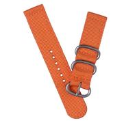 Hemobllo 24mm Orange Nylon Watch Strap 2-joint Woven Replacement Band for Men’s Watches Sturdy Webbing Wristband