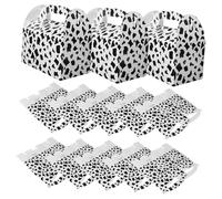 Hemobllo 24Pcs Cow Print Candy Snack Boxes Handheld Gift Cake Boxes for Birthday Party Dessert Packaging Multi Function Suitable for Cakes Biscuits Fruits and Gifts