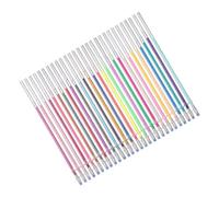 Hemobllo 24pcs Glitter Fluorescent Gel Pen Refills Smooth Writing Ink Cartridges for Students Office Accessories Portable Lightweight Replacement Pens