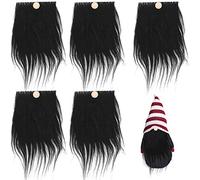 Hemobllo 24Pcs Gnome Beard Fake Beards with Wood Balls Kits: Faux Fabric for DIY Halloween Christmas Crafts
