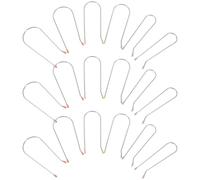 Hemobllo 24pcs Hot Roller Clamp Replacement Clips, U-shaped Hair Curler Securing Pins in 1.9cm, 2.54cm, 3.2cm Sizes for Heated Hair Rollers, Salon Styling Home Use