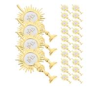 Hemobllo 24pcs Jhs Church Ornaments 3.25-inch Bible Decorations for Religion Party Holy-light Cake Toppers Religious Festival Supplies for Church Communion and Christmas