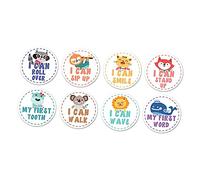 Hemobllo 24pcs Milestone Stickers for Newborn Boy Girl Monthly Animal Theme Creative Belly Decor for Nursery Wall