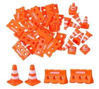 Hemobllo 24pcs Mini Traffic Cones for Boys and Girls Traffic Toys Early Education Toys Road Cones for Football Training Safe Plastic Plaything