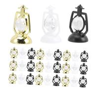 Hemobllo 24pcs Miniature Lanterns Christmas Dollhouse Decor Set Black White Gold Micro Landscape Lamps Desktop Home Decoration Ornaments for Xmas