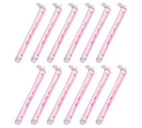 Hemobllo 24pcs Plastic Perm Rods Hair Rollers Curling Rod Flexible Hair Curler for Women Large Hot Rollers Perm Kit Suitable for Long Styling