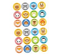 Hemobllo 24pcs round Shape Sticker Month Stickers Animal Pattern Milestone for Newborns Boy Girl Photography for Boy Girl Growth Chart Newborn