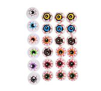 Hemobllo 24Pcs Scary Eyeball Props for Halloween Party Favors Wear Resistant Fake Eyes for Spooky Decorations for Haunted Houses Skeletons and Costume Events
