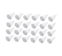 Hemobllo 24Pcs White Foam Cones for DIY Crafts Polystyrene Cone Ornaments Educational Craft Supplies for School Preschool Home Projects