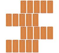 Hemobllo 25pcs DIY Bamboo Keychain Pendants Tags Blanks 45x20mm Rectangle Woodcrafts for Handmade Keyring and Jewelry Making in UK Craft Supplies