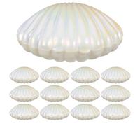 Hemobllo 25pcs White Seashell Small Decorative Boxes Multipurpose Jewelry Organizer Box Leakproof Mini Case for Earrings and Necklaces for Wedding Celebration Favour