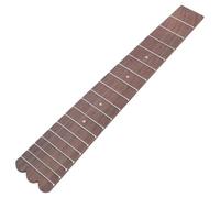 Hemobllo 26 Inch Wooden Ukulele Fingerboard Replacement with White Dot Inlays 18 Frets Brown Wood Fretboard Accessory that Will Not Hurt Hands for Ukulele Practice