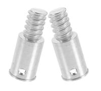 Hemobllo 2pcs 25mm Aluminum Alloy Threaded End Adapter for Broom Handles, Extension Pole Threaded Tip Attachments for Cleaning Tools, Compatible with Wooden and Metal Rods