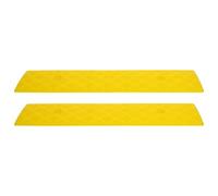 Hemobllo 2pcs 3cm High Indoor Threshold Ramp Mat 50x13cm Yellow Plastic Wheelchair and Bicycle Entry Ramp for Home Doorway Transition