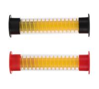 Hemobllo 2pcs 5 Seconds Sand Timer with Sound for Board Games, Creative Household and Classroom Hourglass Timer, 13cm Crimson and Ebony Cap Yellow Tube Game Accessories