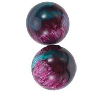 Hemobllo 2pcs 50mm Purple Resin Fitness Handballs with Marble Texture - Baoding Stress Balls for Hand Exercise and Finger Therapy, Decorative Tabletop Sphere Ornaments for Home and Office
