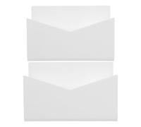 Hemobllo 2pcs Acrylic Mail Organizer for Office Desk with Multilayered Sorting and Efficient Document Sorting, White Desktop Letter Tray Suitable for Busy Offices and Paperwork Storage