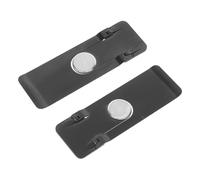 Hemobllo 2pcs Adjustable Black Cell Phone Kick Stand with 360 Degree Vertical and Horizontal Rotation, Metal Cellphone Stand for Kitchen Counters and Desktops, Wear-resistant and Multi