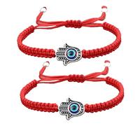 Hemobllo 2pcs Adjustable Evil Eye Braided Handmade and Rope String for Women Protective Amulet Against Negative and Jealousy Durable and Stylish Daily Wear Accessories