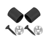 Hemobllo 2pcs Aluminum Alloy Round Tube Railing Base Cover with Insert, Lightweight and Extra Security Post Mounting Kit for Pipe Posts in Offices and Families