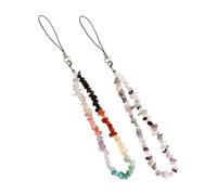 Hemobllo 2pcs Anti-skid Phone Lanyard with Crystal Beads Multi-function Phone Charm Chain Wear-resistant Strap Suitable for USB Flash Drives to Attach on Bag Or Purse
