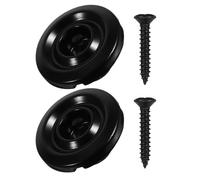 Hemobllo 2pcs Bass String Retainer Guide Metal Locking Nut Stylish Design Sl lack Finish Prevents Slippage Maintaining String Tension for Bass Players