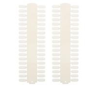 Hemobllo 2pcs Beige Plastic Nail Tips for Nail Polish Display with Single Sided Design for Showcasing Colors and Practice in Salons by Technicians