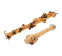 Hemobllo 2pcs Bird Stands Cage Parrot Perch Simple Chic Wood Wear-resistant Compact Design for Creating A Warm and Joyful Home Atmosphere Suitable for Parrots and Birds