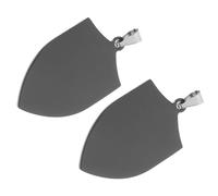 Hemobllo 2pcs Black Stainless Steel Dog Id Tags Blank for Engraving, 52x32mm Shield Shape Pet Collar Name Tags, Sturdy Titanium Steel Pendants for Dogs