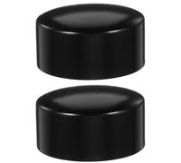 Hemobllo 2pcs Black Stainless Steel Handrail End Caps, 50mm (2 inch) Round Covers for Stair Railings, Reliable Pipe Plugs for Wooden & PVC Banisters, Home Hardware