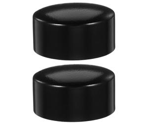 Hemobllo 2pcs Black Stainless Steel Handrail End Caps, 50mm (2 inch) Round Covers for Stair Railings, Reliable Pipe Plugs for Wooden & PVC Banisters, Home Hardware