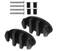 Hemobllo 2pcs Boat Cleat for Kayak Cord and Anchor Line Nylon Black | Marine Fixings for Dock Mooring, Multi Mount Utility with Screws, Secure Bow Lines on Trucks