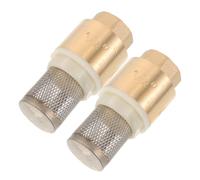 Hemobllo 2pcs Brass One Way Check Valve with Mesh Screen for Water Pumps and Intake Pipes, Easy Installation, Reduces Impeller Wear, Suitable for Garden Irrigation and Rural Wells, Sturdy