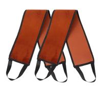 Hemobllo 2pcs Brown Flocking Self Tanning Applicator Strip for Back with Soft Tan Lotion Applicator, Long Supple Back Massage Belt for Body Lotion and Suntan Oil Application