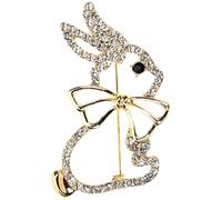 Hemobllo 2Pcs Bunny Brooch Pin Set for Women, Enamel Alloy Cartoon Pins, Decorative Accessories for Jackets and Easter Outfits