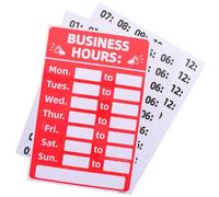 Hemobllo 2pcs Business Hours Signage Store Opening Signs for Business Outdoor Use Self-adhesive Door Sign Operation Hours Display