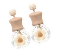 Hemobllo 2pcs Car Fragrance Diffuser Bottle Empty Essential Oil Bottles Clip for Car Vent Milk Tea Design Decorative Aromatherapy