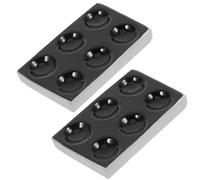 Hemobllo 2pcs Ceramic Spot Reaction Plates 6 Holes Black Porcelain Spot Plates for Chemical Testing Laboratory Use