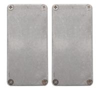 Hemobllo 2pcs Diecast Aluminum Guitar Pedal Box Enclosure with Reinforced Corners and Antislip Grooves, 3.94x1.97x0.94 Inch Metal Stompbox Case for Musical Instrument Accessory Use