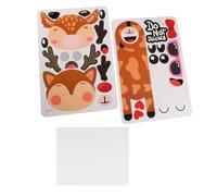 Hemobllo 2pcs DIY Door Hanging Signs Christmas Animal Door Knob Paper Decor | Pre-cut Templates and Die-cut Accessories, Easy Install and Remove, Classroom Use for Teachers
