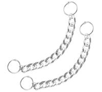 Hemobllo 2pcs DIY Shoe Chain Charms for Sandals and Shoes Lightweight Acrylic Silver Replacement Chains for Daily Life and Parties Accessories