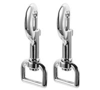 Hemobllo 2pcs Dog Leash Buckle Metal Snap Hooks Zinc Alloy 360-degree Rotating Pet Leash Clasps with One-handed Operation for Dog Walkers and Pet Supplies