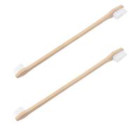 Hemobllo 2pcs Double Head Pet Toothbrush for Dogs and Cats with Nylon Wire Bristles, White Colour, Suitable for Different Teeth and Mouth Shapes, Prevent Calculus and Ensure Effective Oral