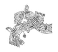 Hemobllo 2pcs Elegant Music Note Lapel Pin with Sparkling Rhinestones, Lightweight Zinc Alloy Brooch for Scarf and Backpack, Secure Grip, for Formal Occasions and Art Exhibitions