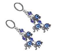 Hemobllo 2pcs Elephant Eye Key Chain Pendant Zinc Alloy Bag Hanging Pendant Protect from Bad Luck Delicate and Fashionable Keyrings for Employee Welfare and Business