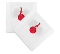 Hemobllo 2pcs Emergency Call Button for Elderly and Patients, Wall-Mounted 86 Type Manual Sos Alarm Switch with Key, Caregiver Help Alert Push Button for Home and Healthcare Use