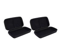 Hemobllo 2pcs Eva Waterproof Microphone Carrying Case Portable Shockproof Storage Box 18.5x9x4.5cm Black for Travel and Professional Audio Accessories