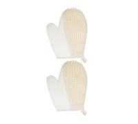 Hemobllo 2pcs Exfoliating Sisal Bath Gloves Easy to Wear Flat Mouth Creative Design for Back Scrubbing and Bath Suitable and Adults