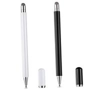 Hemobllo 2pcs Fine Tip Stylus Pens Dual-ended Capacitive Touchscreen Stylus for Tablet and Phone, Black and White, Compatible Touchscreen Devices for Drawing and Writing